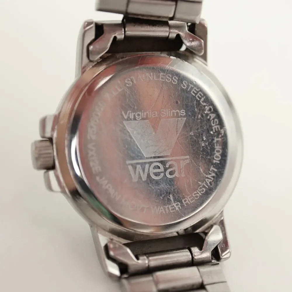 Armitron Silver Tone Durasteel Womens 28mm Watch Date Bracelet w New Battery